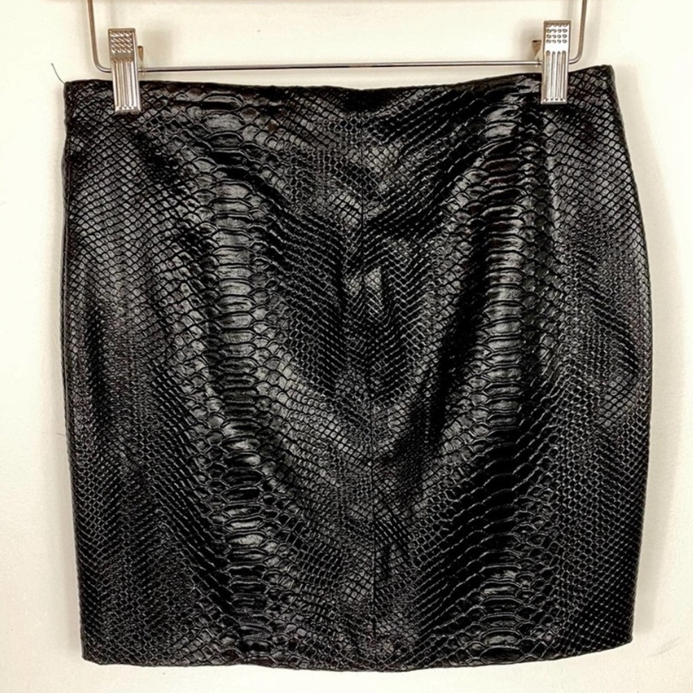 Bailey 44 Python, Snakeskin faux leather skirt/XS